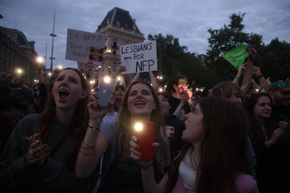 Place de la République, à Paris, le 7 juillet 2024.