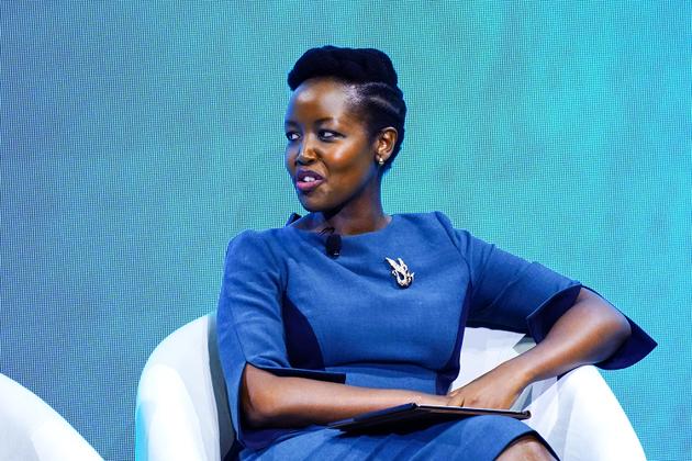 Paula Ingabire, ministre des technologies de l’information et de la communication et de l’innovation, lors d’une conférence à New York, en 2022.