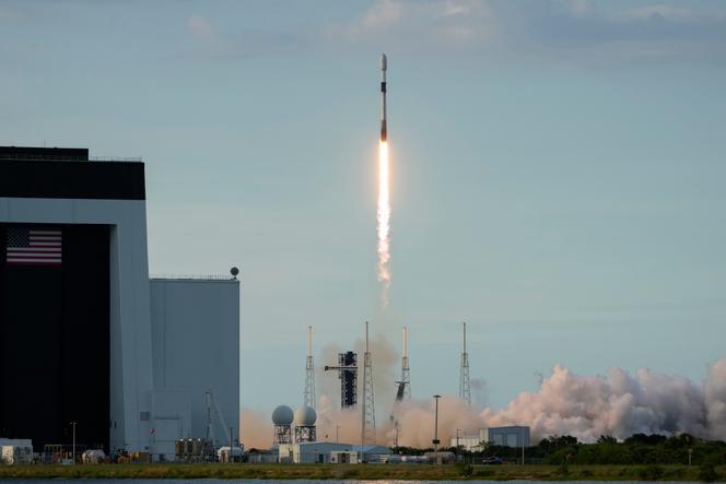 Une fusée Falcon-9 de SpaceX décolle de la station spatiale de Cap Canaveral (Floride), le 8 juillet 2024.