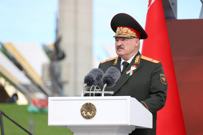 Le président biélorusse, Alexandre Loukachenko, le jour de l’indépendance, à Minsk, le 3 juillet 2024.