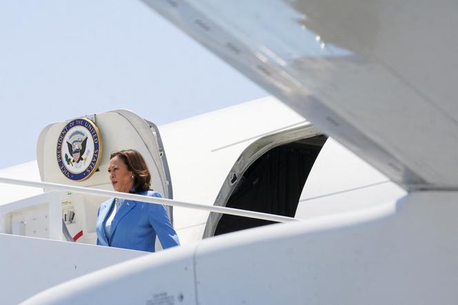 Kamala Harris arrive à Las Vegas, le 9 juillet 2024. 