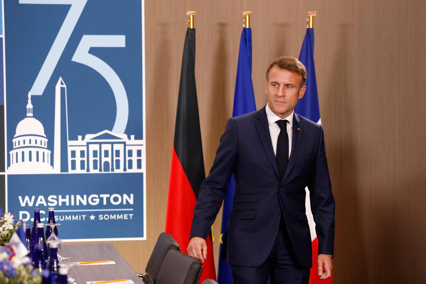 Macron keeps a low profile at NATO summit
