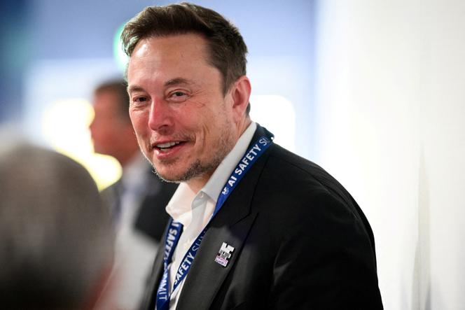 Elon Musk au sommet sur l’intelligence artificielle à Bletchley Park, au nord-ouest de Londres, le 1ᵉʳ novembre 2023.