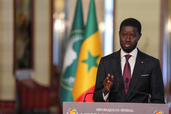 Le président Bassirou Diomaye Faye s’adressant à la nation lors de la fête d’indépendance du Sénégal, le 3 avril à Dakar.