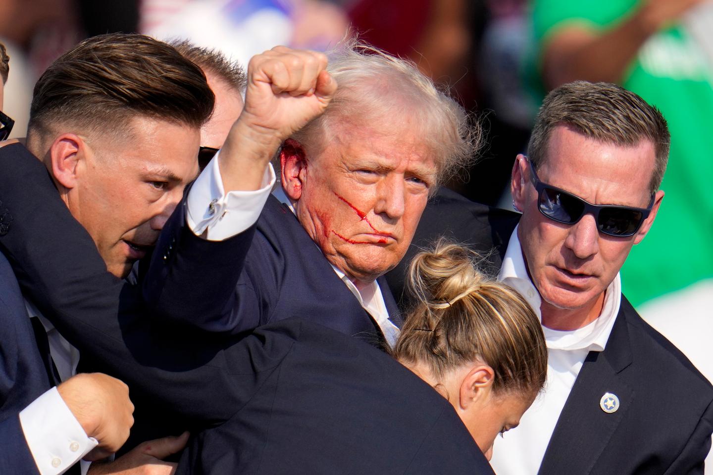 Video. Watch: Moment shooter attempts to assassinate Donald Trump at Pennsylvania campaign rally