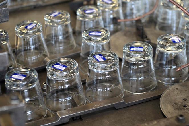 Duralex glass production line in La Chapelle-Saint-Mesmin (Loiret), in July 2021.