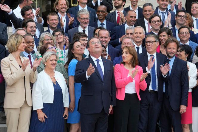 Les députés socialistes, lors de leur rentrée à l’Assemblée nationale, à Paris, le 9 juillet 2024.