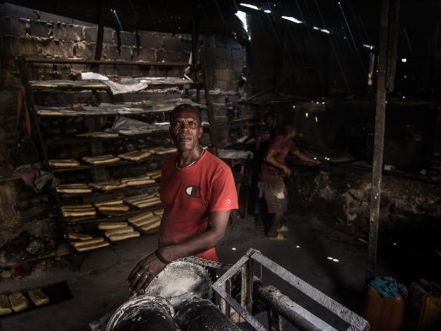 Augustin Vénol, 53, a bakery owner on the front line of the battle between Jimmy Chérizier's gang, aka 'Barbecue,' and the self-defense group in Port-au-Prince's Solino district, July 13, 2024.
