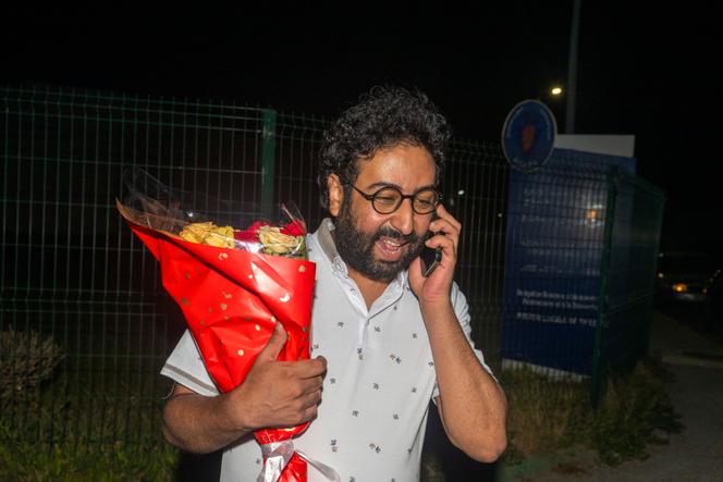 Journalist Omar Radi, after his release from prison in Tifeld (Morocco) on July 29, 2024.