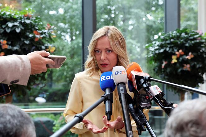 Italiaanse premier Giorgia Meloni in Peking, China, 30 juli 2024.