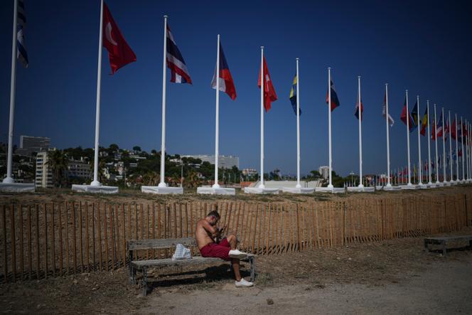 A la marina de Marseille (Bouches-du-Rhône), pendant les Jeux olympiques d’été, le 1ᵉʳ août 2024.