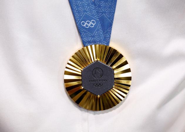 Léon Marchand's gold medal in the 200-meter breaststroke, won at La Défense Arena, July 31, 2024.