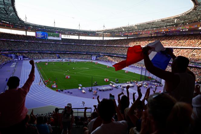 Lors de l’épreuve du 800 mètres féminin, au Stade de France, à Saint-Denis (Seine-Saint-Denis), le 2 août 2024.