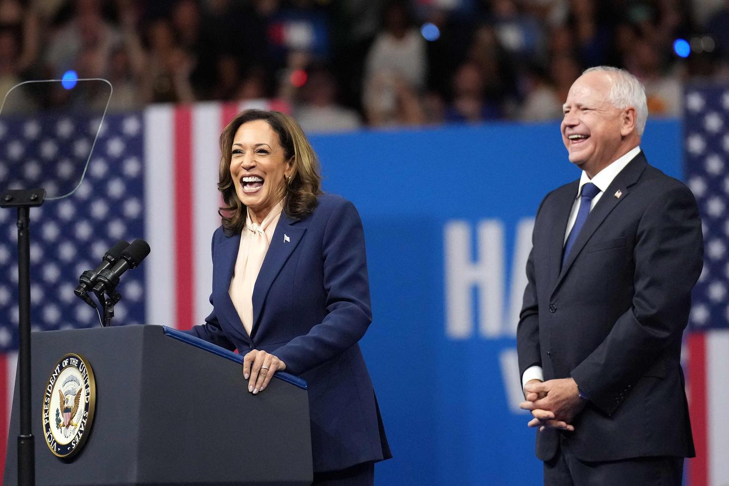Kamala Harris introduces Tim Walz, at Philadelphia rally: The 'vice president America deserves'