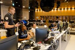 La salle du « Paris operation center », à l’Hôtel de ville, le 30 juillet 2024.