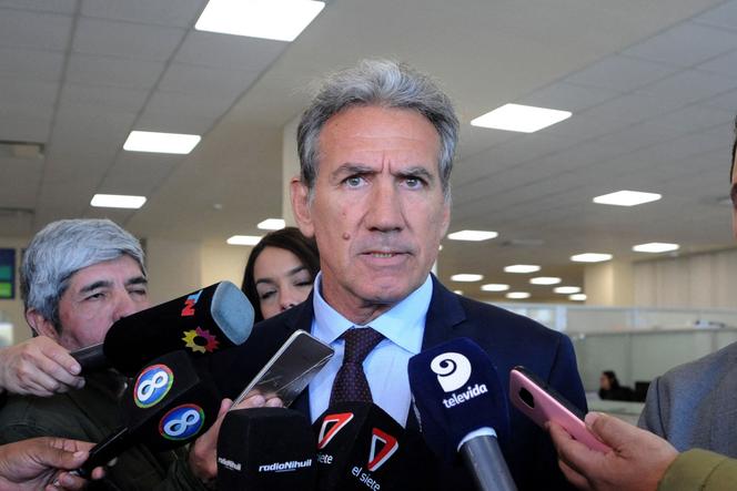 Rafael Cuneo Libarona, l’avocat des rugbymen français Hugo Auradou et Oscar Jegou accusés de viol, au tribunal de Mendoza, en Argentine, le 8 août 2024.