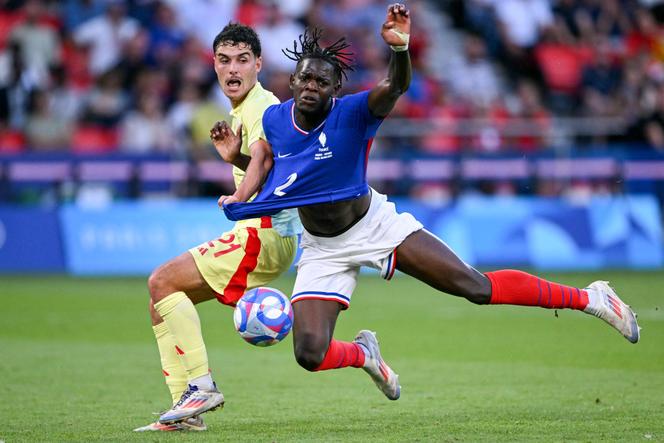Lors de la finale du tournoi olympique de football entre la France et l'Espagne, le 9 août 2024, au Parc des Princes, à Paris.