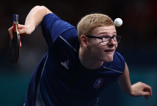 Le Français Félix Lebrun lors du match pour la médaille de bronze en simple du tournoi olympique des Jeux de Paris, le 9 août 2024.