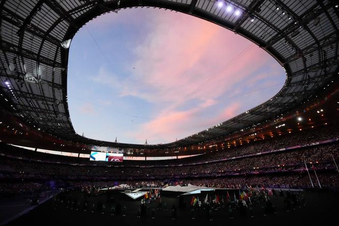 Athletes from all delegations arrive at the Stade de France, in Saint-Denis (Seine-Saint-Denis), for the closing ceremony of the Olympic Games, on August 11, 2024.