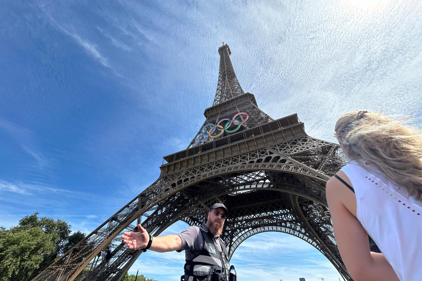 Eiffel Tower evacuated after man spotted climbing hours before Olympics' closing ceremony