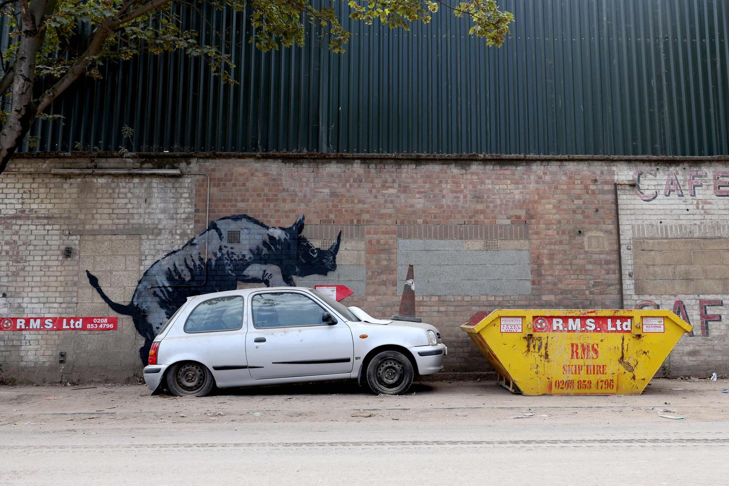 Banksy unveils rhino mural in London, eighth piece in eight days