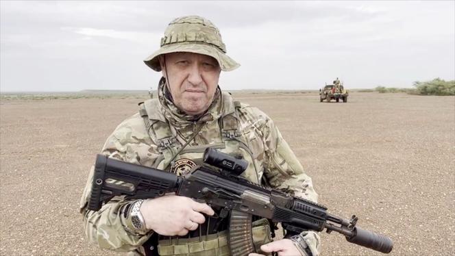Le chef mercenaire russe du groupe paramilitaire Wagner, Evgueni Prigojine, dans une image tirée d’une vidéo diffusée sur les chaînes Telegram liées à Wagner, le 21 août 2023.