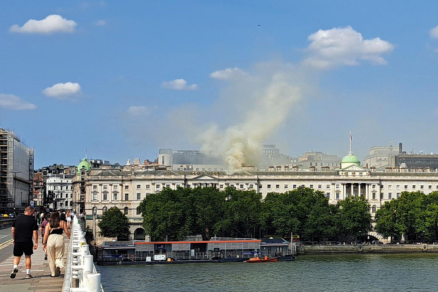 Fire breaks out at London's Somerset House, home to priceless works by Van Gogh, Cezanne