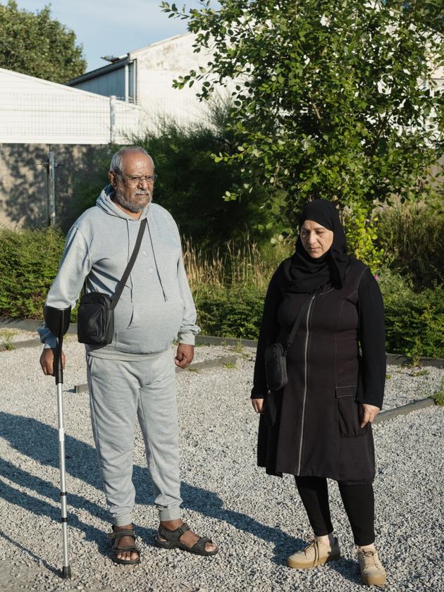 Amira and her husband, a Bidoon from Kuwait, lost one of their daughters, Dina, 21, who suffocated to death in a boat off a Calais beach on the night of July 27-28, 2024, in Calais, on August 14, 2024, at the Secours Catholique.