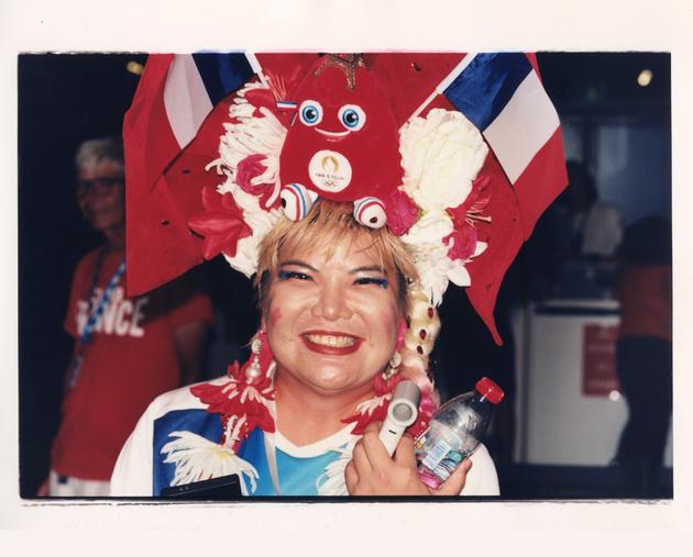 During the closing ceremony at Club France, La Villette, Paris, on August 11.