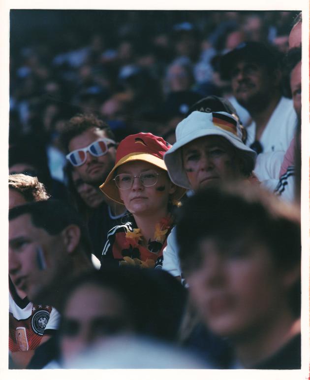 Spectators at an event on the Golf National de France course in Guyancourt (east of Paris) on August 7.