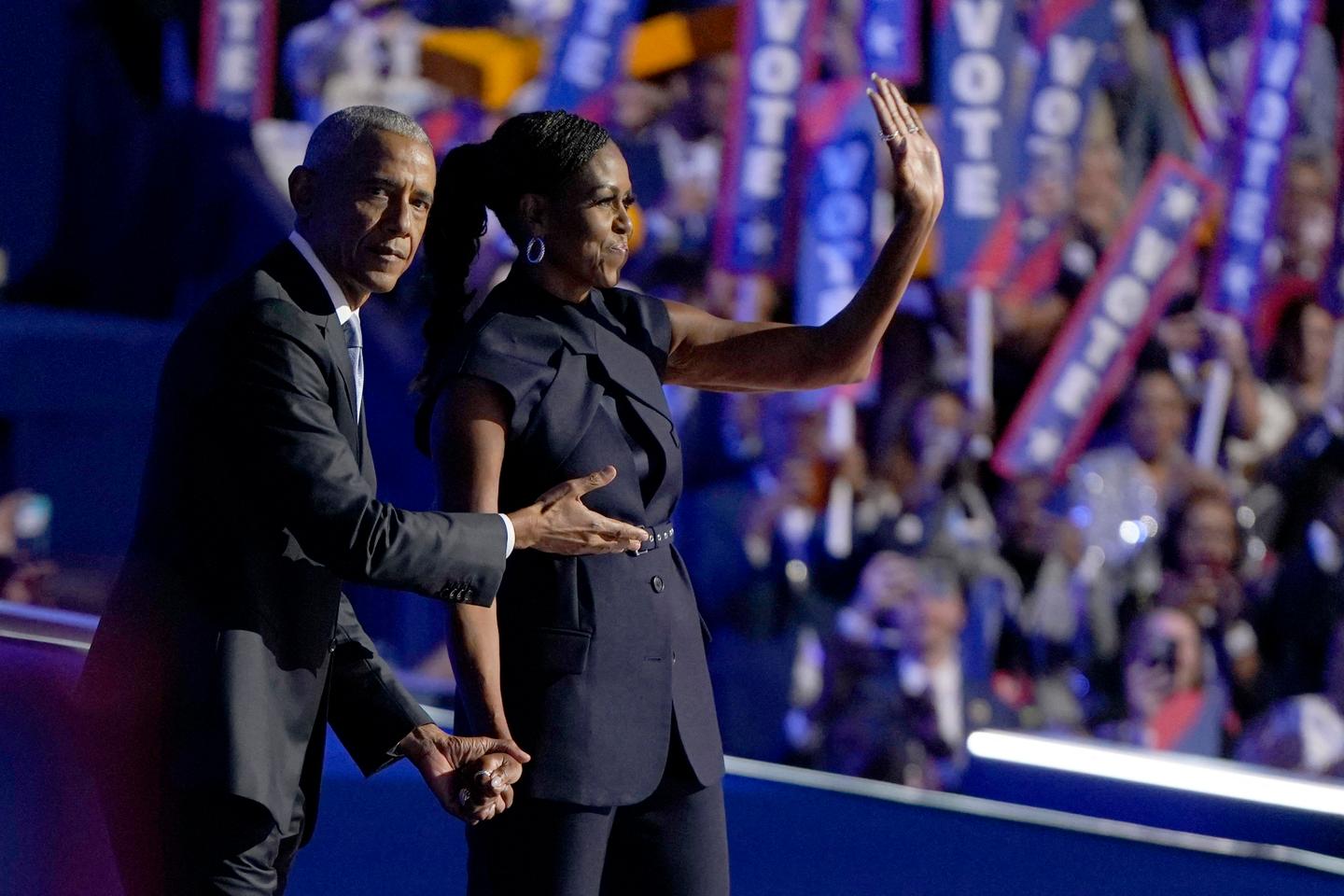 At the Democratic convention, the Obamas portray Harris as the American dream's embodiment