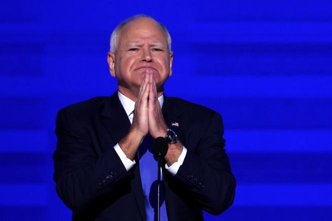 Tim Walls on day three of the Democratic National Convention at the United Center in Chicago, Illinois on August 21, 2024.