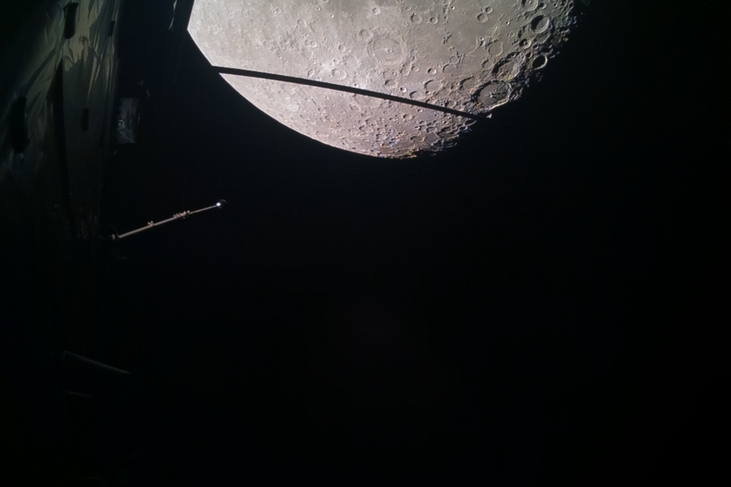 Juice probe takes a selfie as the Moon passes overhead