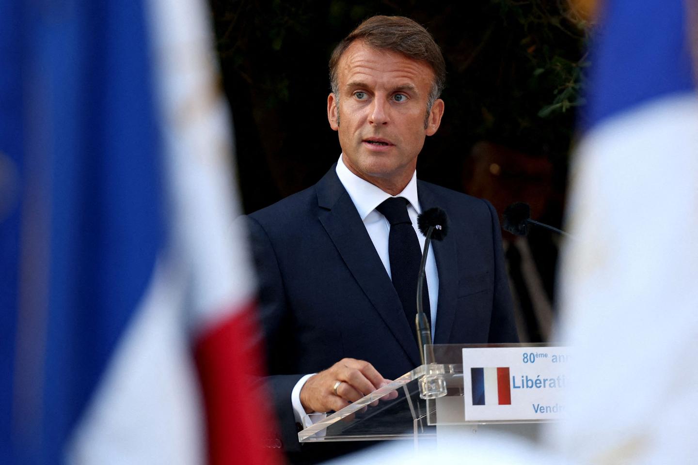 Macron stages unity of his divided allies