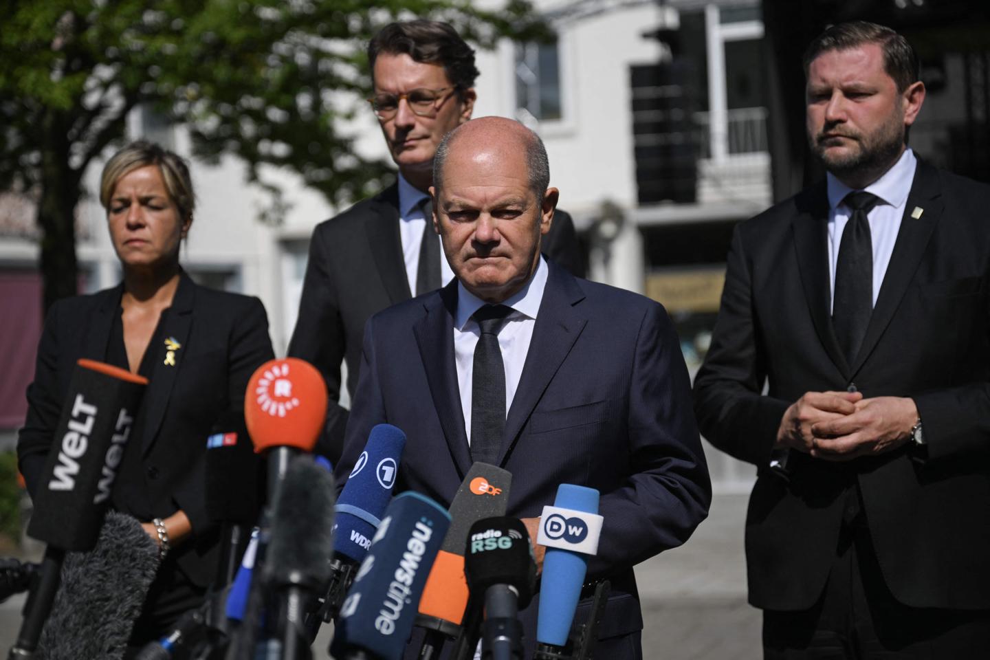 In Solingen, Germany, Olaf Scholz promises to speed up expulsions