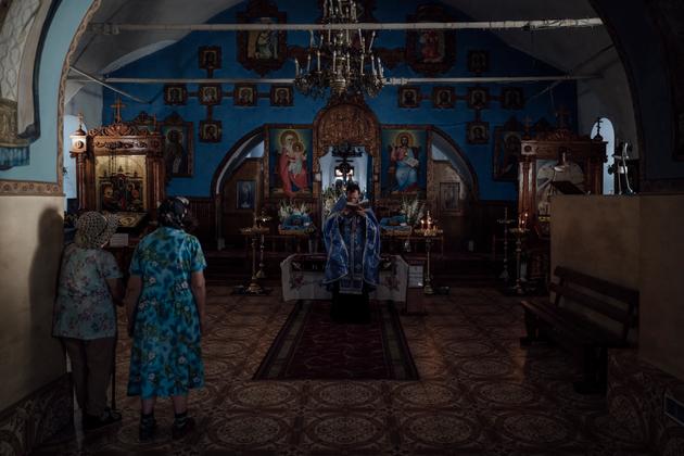 An Orthodox mass in a church, Sumy, August 20, 2024.
