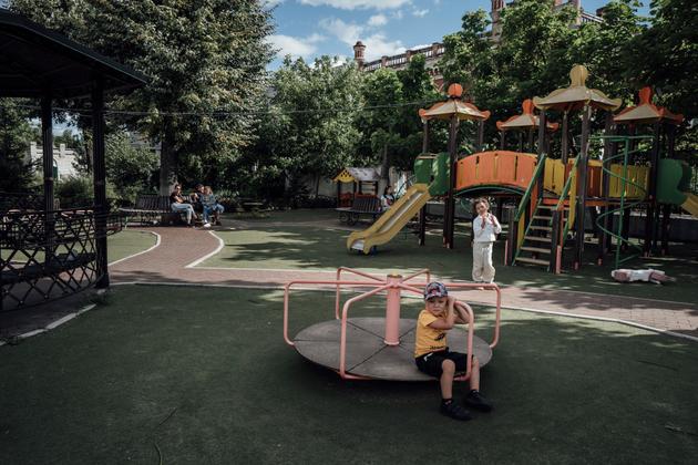 A children's park in downtown Sumy, August 12, 2024.