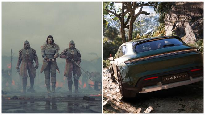 A gauche, « GreedFall II : The Dying World », développé par Spiders ; à droite, « Test Drive Unlimited Solar Crown », développé par Kylotonn. Les deux jeux doivent sortir ce mois-ci.