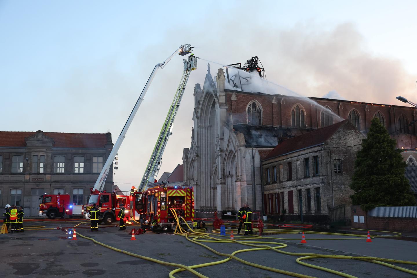 Historic French church ravaged by fire