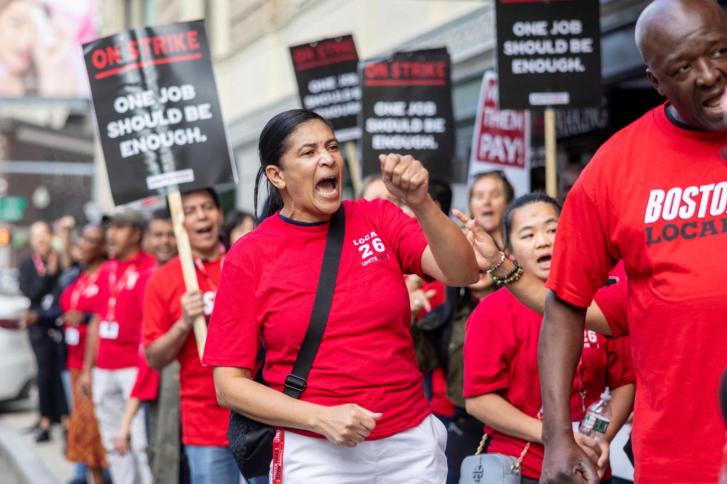 US hotel workers on strike: Hospitality work is 'undervalued', 'disproportionately women and people of color doing the work'