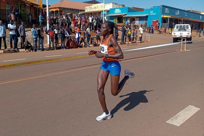 Rebecca Cheptegei lors d’une course à Kapchorwa, en Ouganda, le 20 janvier 2023.