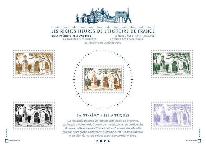 Feuillet « Les Riches heures de l’histoire de France », en vente générale le 4 septembre.