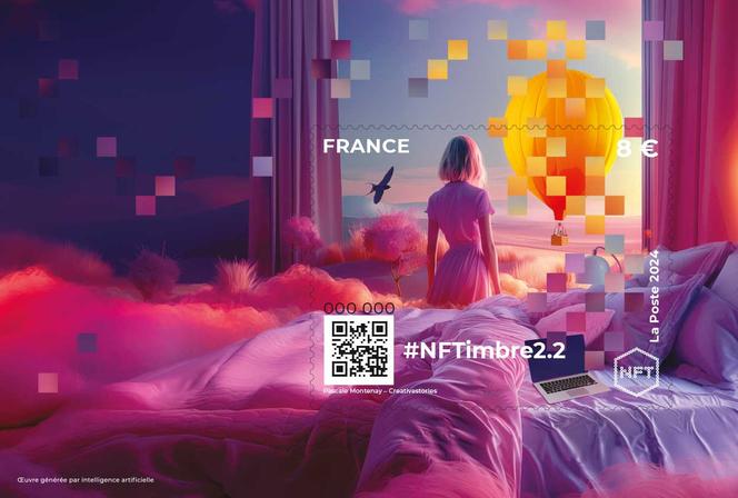 Timbre NFT en vente depuis le 2 septembre. Création : Pascale Montenay pour le studio Creativestories.