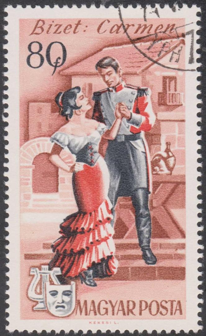 « Carmen », timbre émis par la Hongrie en 1967.