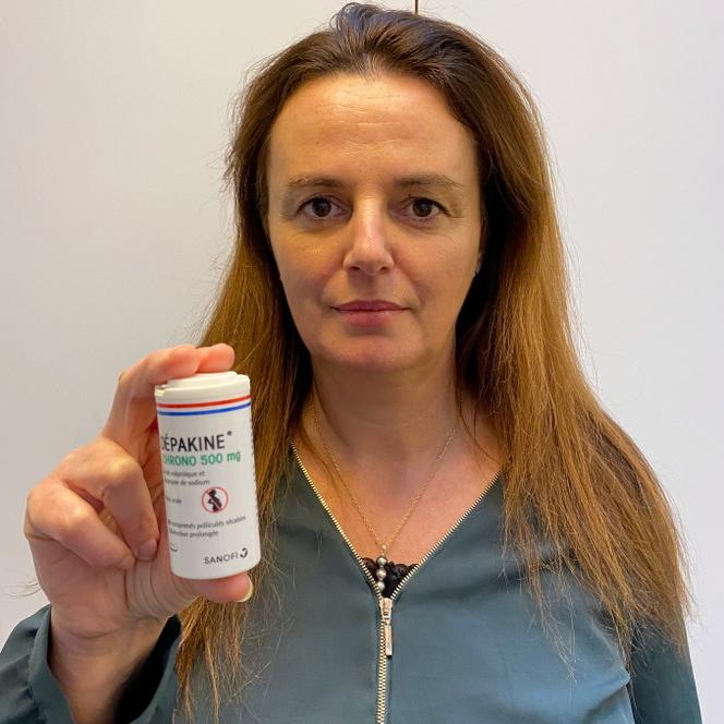 Marine Martin, responsable de l’association de victimes de la Dépakine Apesac, à Paris, en janvier 2022.