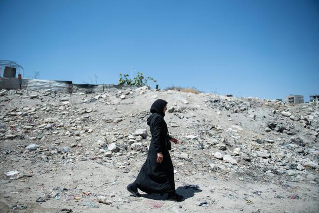 Yasmine (name changed), in the Douwar Al-Qamar district of Aleppo (Syria), in the summer of 2024.