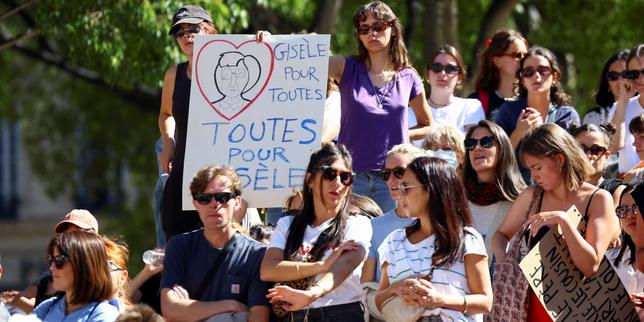 En France, des centaines de personnes manifestent en soutien à Gisèle Pelicot et aux victimes de viol thumbnail