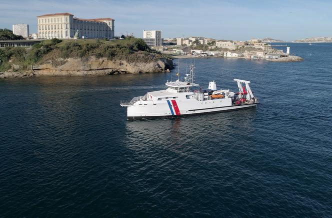 Le vaisseau scientifique « Alfred-Merlin » à Marseille, en 2021.
