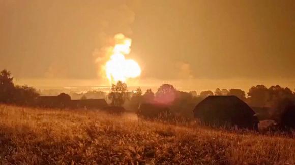Lors d’une explosion à Toropets, dans la région de Tver, le 18 septembre 2024.