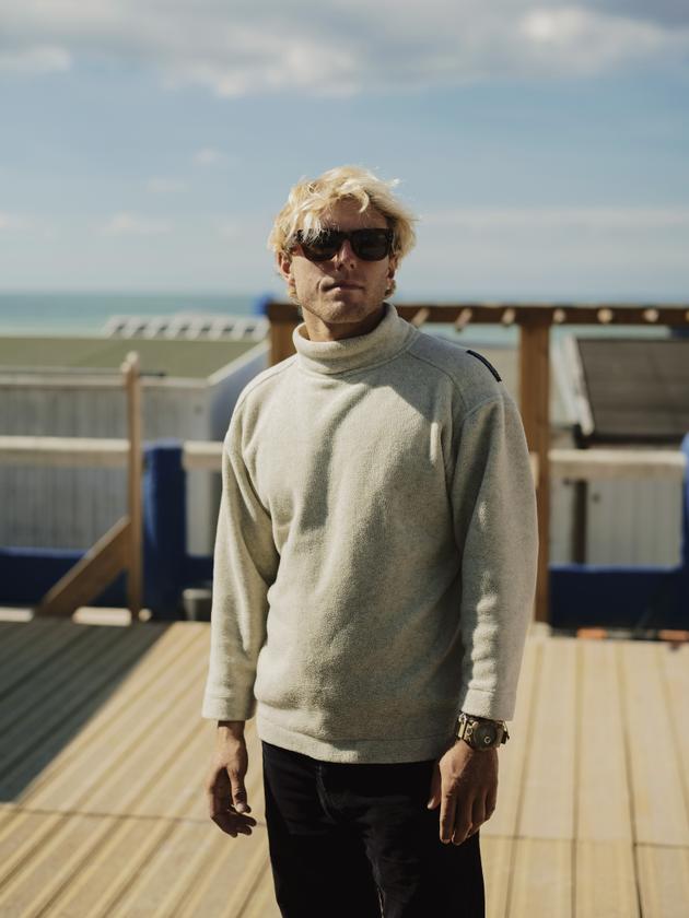 Pierre-Louis Couvelard, surf instructor and founder of Wimereux Surf School, on September 14.